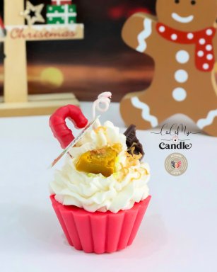 Bougie Cupcake de Noël